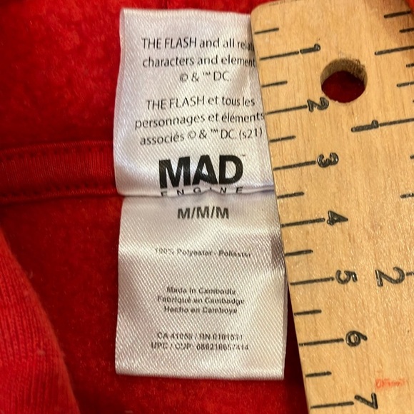 The Flash DC fleece hoodie sweater with Lightning Bolt - Picture 3 of 15